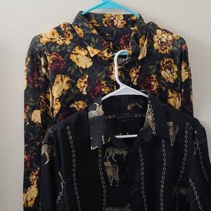 Lot of  2 Zara Men Regular Fit All Over Print